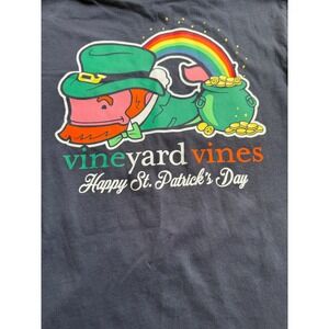 Vineyard Vines Girls Long Sleeve St. Patrick's Day Shirt Leprechaun Size L (16)